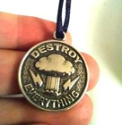 DESTROY EVERYTHING PENDANT W/ FREE CORD, SECRET INSTRUCTIONS black magic occult