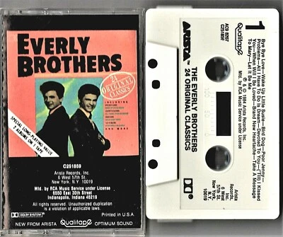 The EVERLY BROTHERS - 24 Original Classics - Cassette (1984, Arista / BMG Club) - Image 1 of 3