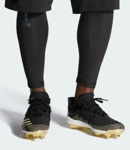 Adidas Afterburn 6/ VI Black Gold Baseball Cleats Sz 8 New - Picture 1 of 10