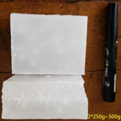 250g/500g Paraffin Wax Block Refined Low Oil Handmade Candle Make Material White - Image 1 of 4