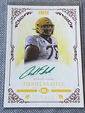 2022 Onyx Vintage Green Signatures Daniel Faalele #VADF Auto