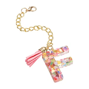 Letter Charm Accessories for Tumbler Cup Name ID, Multicolored(Letter F) - Picture 1 of 6