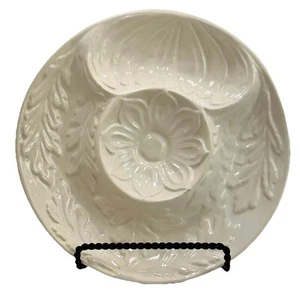 Whittier Pottery Sectioned Artichoke Appetizer Plate 1975 Flower Leaves 10” - Picture 1 of 13