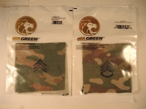 Sergeant & staff sergeant sew on patches in package by Ira Green Army - Picture 1 of 2