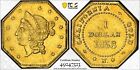 1853 Territorial Gold California Liberty Head Pcgs Certified Bg-530 7523