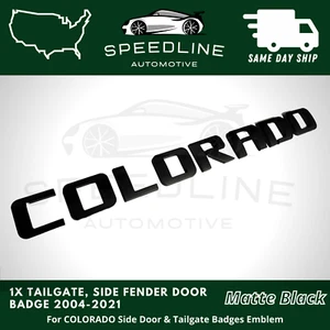 Puerta trasera e insignia de puerta para placas de identificación emblema de letras de Colorado adhesivo brillo negro - Imagen 1 de 1