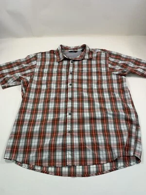 Wrangler Shirt Mens Large Red Plaid Short Sleeve Button Up Outdoor - Image 1 of 4