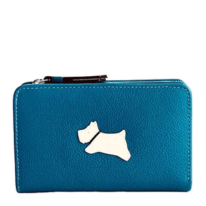 RADLEY Respects Blue Leather Bifold Purse With Dust Bag - BNWT - RRP £69