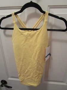 ATHLETA GIRL UPBEAT TANK IN LUNARIA YELLOW SIZE LARGE/ 12 NEW - Picture 1 of 4