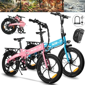 NR-7 E-bikes Bike for Adults Teens 20" Bicycle Electric Folding Ebike Commuter - Picture 1 of 20
