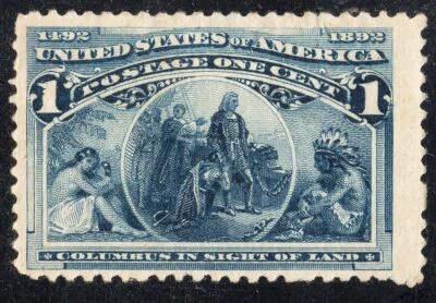 US Sc #230  Jumbo  MH/OG EFO (Ink Bleed) - Image 1 of 3