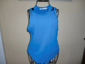 NWT~Women's~FREE PEOPLE~WE THE FREE~LAPIS~BLUE~SLEEVELESS TWIST TANK TOP Size XS - Picture 1 of 8