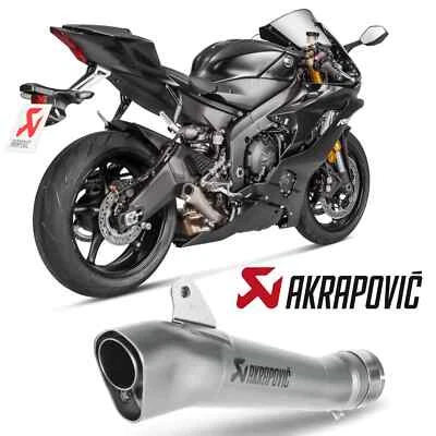 Akrapovic Yamaha R6 2017 Yzf 600 Exhaust Motorcycle Slip-On Megaphone Titanium - Image 1 of 4