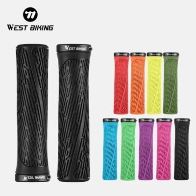 Empuñaduras de manillar de bicicleta antideslizantes de goma para ciclismo MTB empuñaduras de bicicleta un par Foto 1 de 4