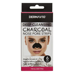 Derma V10 Cleansing Charcoal Nose Pore Strips Blackhead Remover Strips