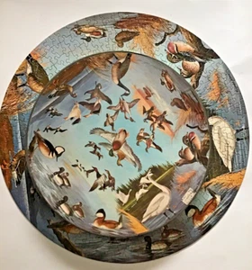 1966 Springbok Circular Circle Puzzle Ducks Geese Swan Maynard Reece box wear - Picture 1 of 13