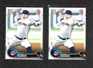 (2) 2016 Bowman ROOKIE Lot #BD68 SHANE BIEBER Cleveland Indians - Picture 1 of 2