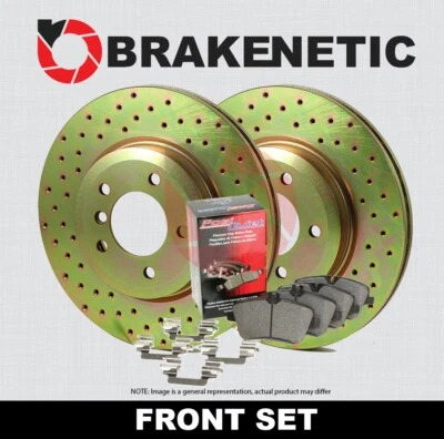 FRONT BRAKENETIC Sport Drilled Brake Rotors + Ceramic Pads 35.48001.21 - Image 1 of 2