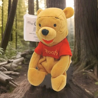 Disney Store Exclusive Winnie the Pooh 8" Bean Bag Plush Huggy Pooh Stuffed Toy  - Image 1 of 4