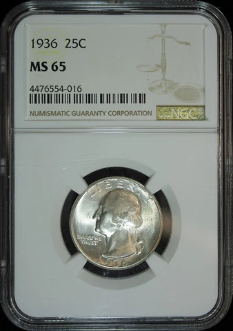 1936 Washington Quarter NGC MS-65 (2330206) Cover