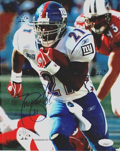 TIKI BARBER FIRMADO AUTOGRAFIADO 8x10 - New York Giants Virginia J.S.A. Certificado - Imagen 1 de 3