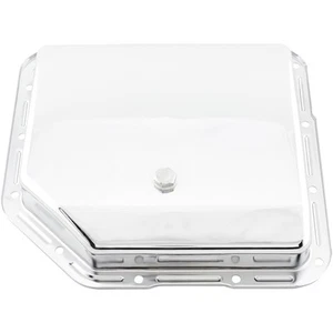 GM Turbo 350 Steel Transmission Pan, Stock Capacity, Chrome - Picture 1 of 7