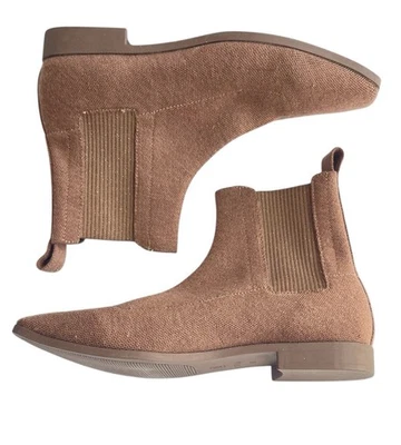 Vivaia Square Toe Chelsea Boots Rachel Wool Sustainable Peanut Brown EUR 38 US 7 - Image 1 of 4