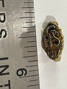 10 Karat Gold 1917 High School Pin - Bild 1 von 4