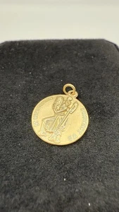 14K Yellow Gold St. Christopher Pendant - Picture 1 of 5
