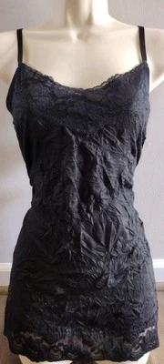 Camiseta Y2K com acabamento em renda preta enrugada tamanho grande camadas gótica grunge romântica - Imagem 1 de 4