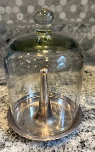 Pottery Barn Vintage kupferfarbener Ringhalter mit Glaskuppel - Bild 1 von 7