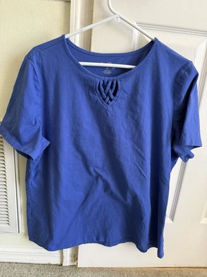 Coral Bay Dark Blue Women’s Top (Size XL) - Image 1 of 4