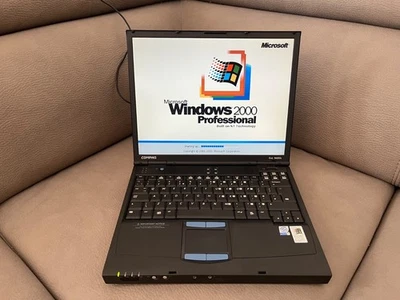 Compaq Evo N600c Vintage Laptop (Pentium III 1.2GHz, 512MB RAM, 20GB HD) - Bild 1 von 4