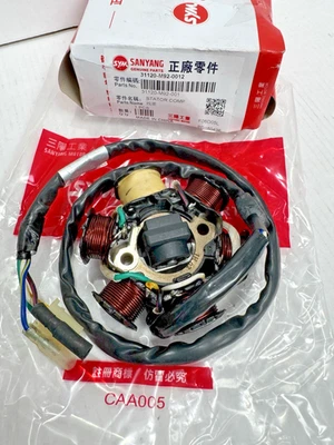 NEW Genuine SYM Fiddle II 125 2007-2011 Orbit 125 2007-2014 Stator 31120-M92-001 — 第 1/4 张图片