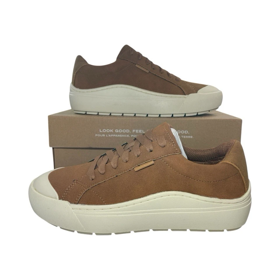 Zapatillas de plataforma Dr. Scholl’s Time Off para mujer marrón miel nuevas en caja precio de venta sugerido por el fabricante 75 USD Foto 1 de 4