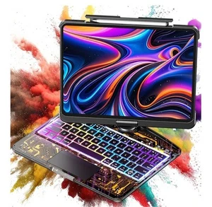Funda con teclado inalámbrico transparente para iPad Pro 13 pulgadas M4 2024 Pro13 transparente + negro - Imagen 1 de 7
