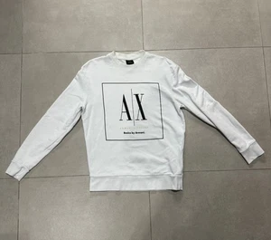 Armani Exchange A|X – Men’s Crewneck Sweatshirt Size: S – White – Authentic - Picture 1 of 8