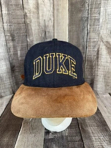 vintage Duke University blue devils wool Adjustable Suede Hat Made In USA - Picture 1 of 7
