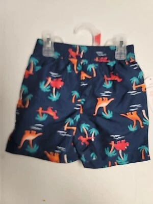 Pantalones cortos de natación de dinosaurio coloridos azules para bebés y niños pequeños Foto 1 de 2