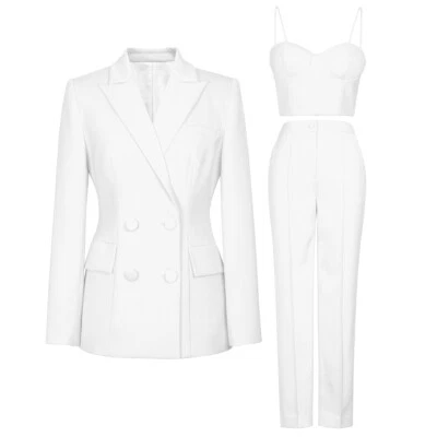 Trajes de mujer ajustados chaqueta blazers pantalones para boda formal Foto 1 de 4