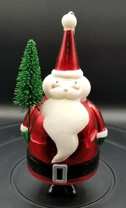Weihnachtsmann mit Baum Glasornament Bad & Körper funktioniert Weihnachten verschlossen 2005 - Bild 1 von 6