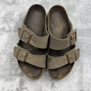 Birkenstock Arizona Sandalen Damen Größe 36 * grau Riemen Schnalle Schuhe - Bild 1 von 10