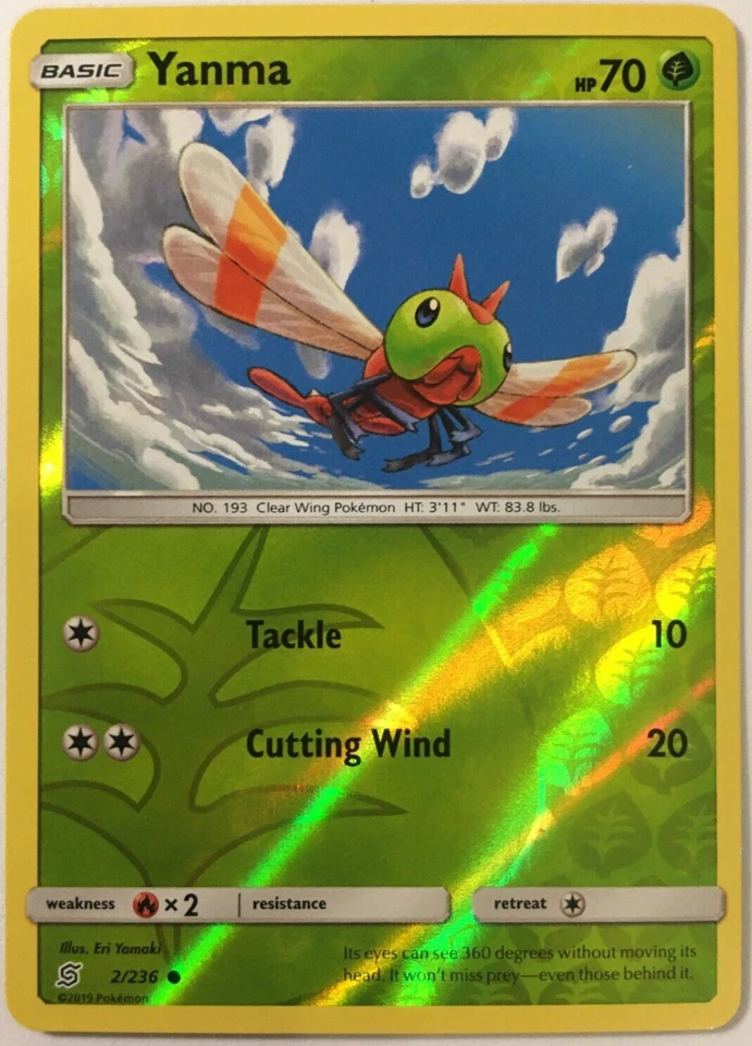 Pokémon  - YANMA 2/236 - Reverse Holo - Unified Minds - NM/M - Image 1 of 1