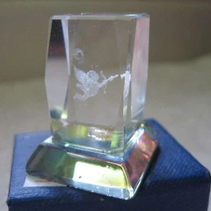 Kleiner lasergeätzter Glasblock Amor für Liebe Valentinstag Engel Briefbeschwerer - Bild 1 von 11