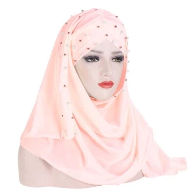 Musulmán Ramadán Una Pieza Mujeres Bufanda Hiyab Envolvente Chal Listo Para Usar Gorras Instantáneas Foto 1 de 4