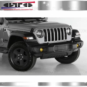 For 18-20 Jeep Gladiator JT Wrangler JL JLU Fog Light Cover Transparent Yellow - Foto 1 di 10