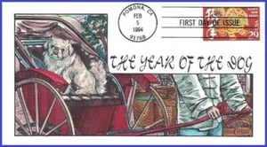 USA8 #2817 U/A COLLINS HAND PAINTED FDC Chinese New Year of the Dog - Picture 1 of 1