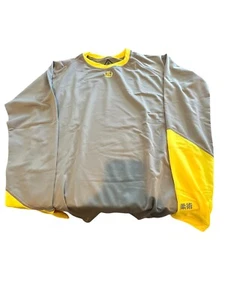Rare Youth Jiu Jitsu World League Rashguard Medium Brand New Yellow And Gray - Picture 1 of 8