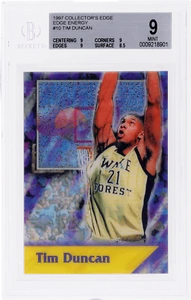 1997 Collector's Edge Tim Duncan Energy #10 BGS 9 Rookie RC - Picture 1 of 2