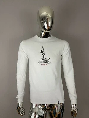 Camisa HUF Worldwide Hombres Blanca Frazetta Sacrifice Gráfico Manga Larga Talla S Foto 1 de 4